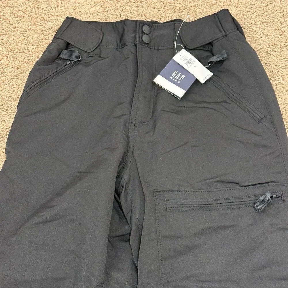 GAP Kids Unisex Ski Snow Pants Black Size 12 Winter Insulated NWT